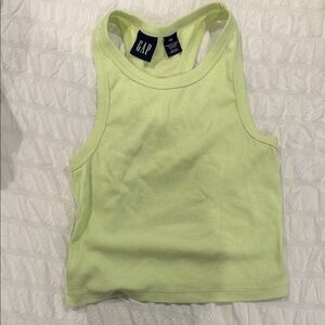 GAP Women's Bright Green Ribbed Tank Top